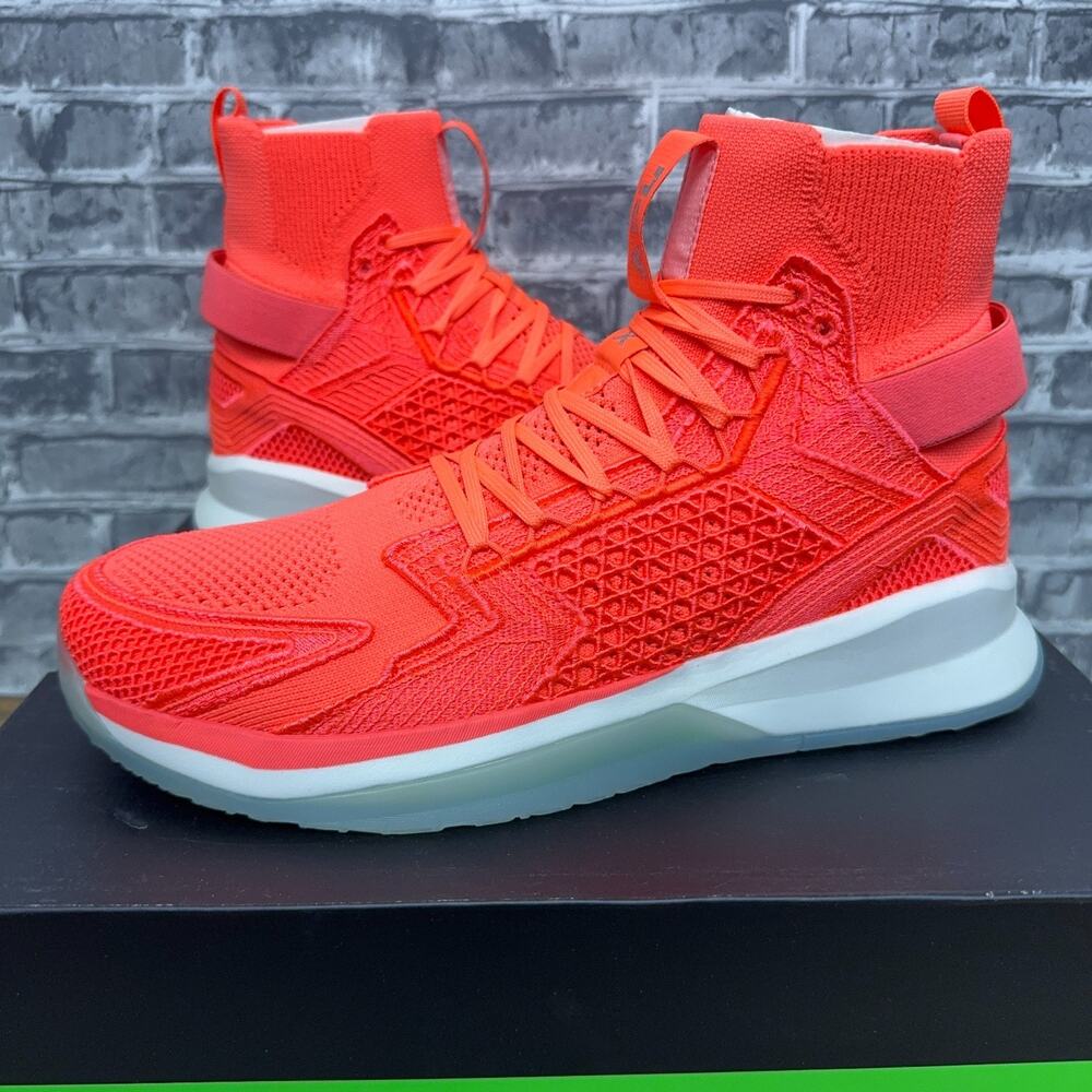APL Concept X Shoes Laser Red Silver High Top Basketball Sneakers Mens Size 10
